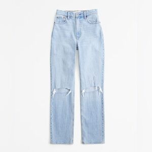 Abercrombie & Fitch | The 90d Straight Ultra High Rise Light Knee Destory
